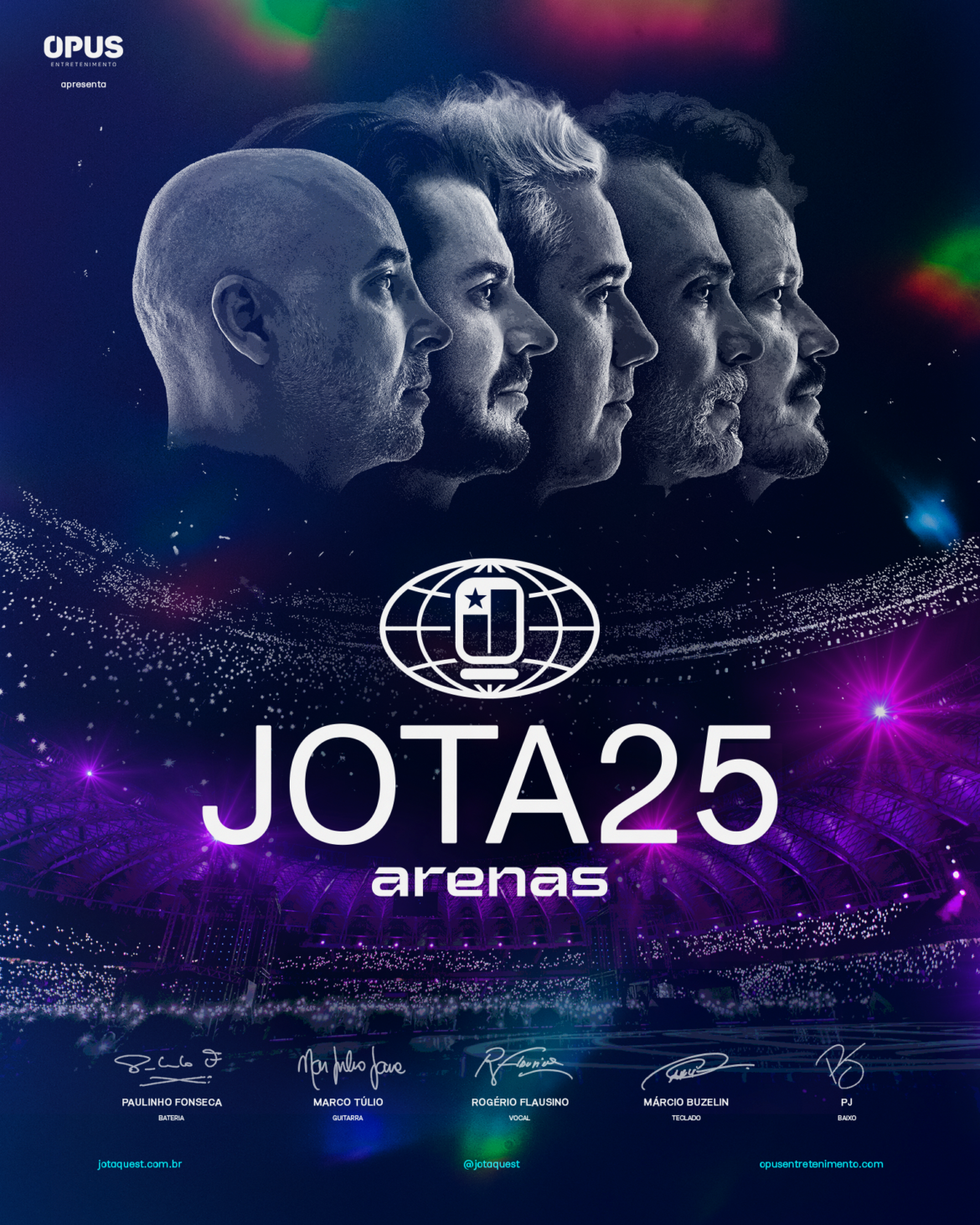 Jota Quest anuncia turnê especial “JOTA25 Arenas”, com cinco shows em arenas do Brasil