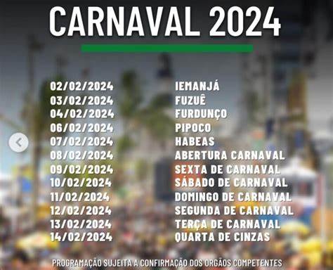 calendário do carnaval 2024